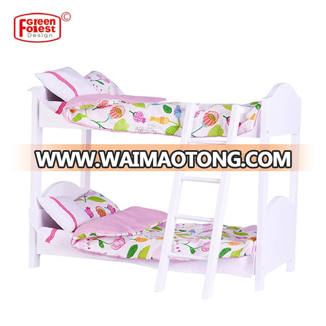 Waimaotong China Zhejiang Educational Wooden Toys Wooden Doll Bed Toy Conforming to EN71 ASTM